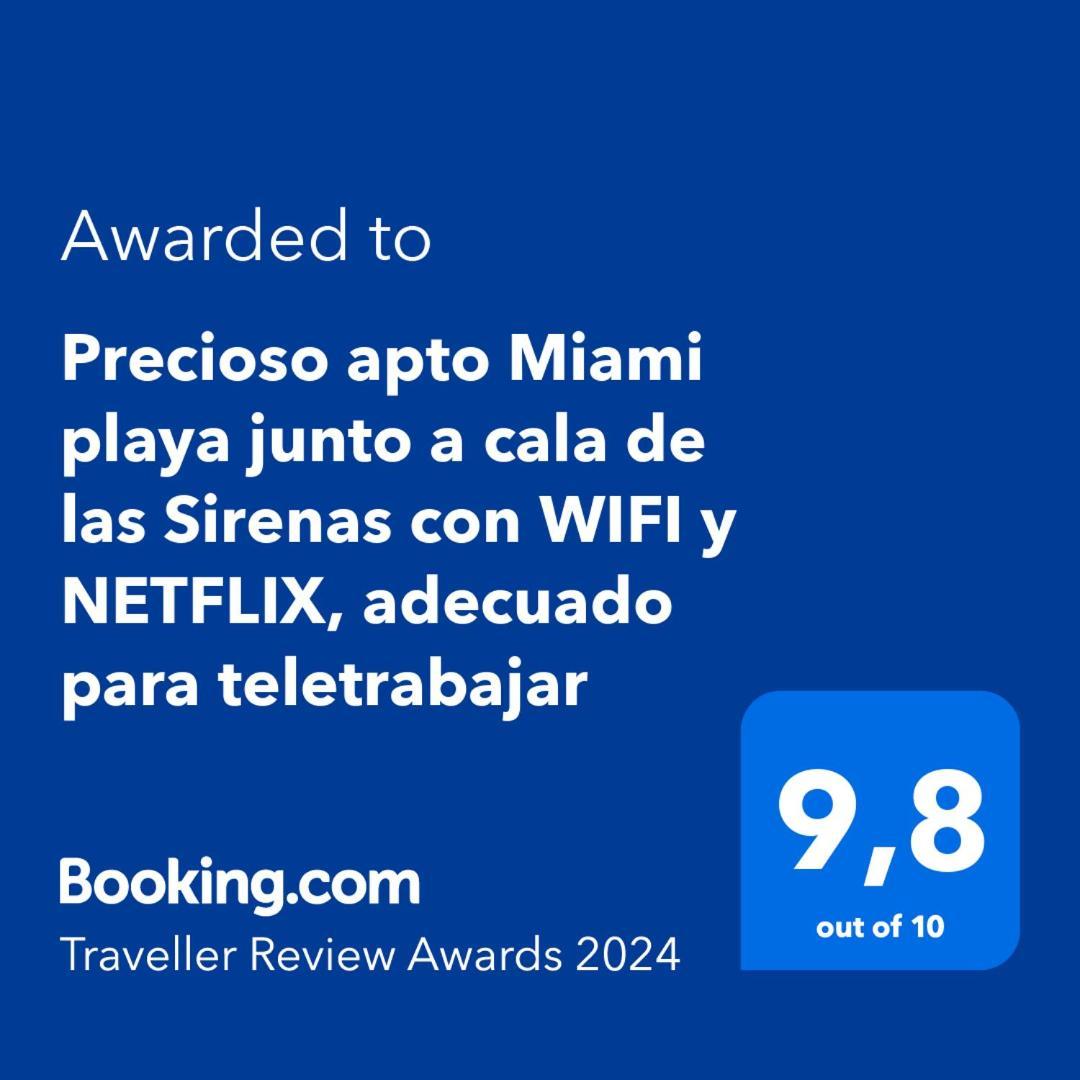Precioso Apto Miami Primera Linia Playa Cala De Las Sirenas, Con Wifi Y Netflix, Adecuado Para Teletrabajar Miami Playa Dış mekan fotoğraf
